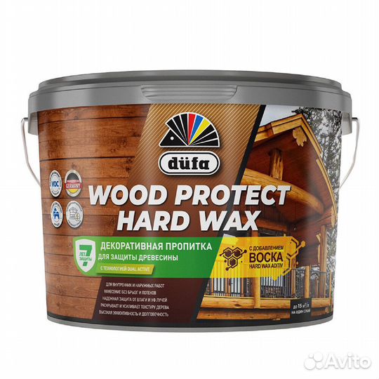 Антисептик Dufa Wood Protect Hard Wax декоративный