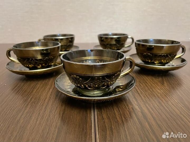 Набор из 4чайных- кофейных пар Винтаж
