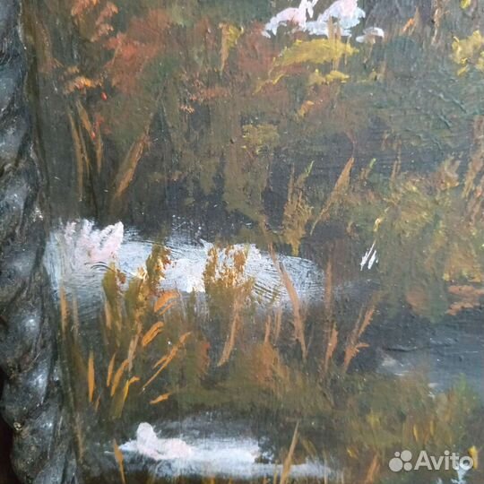 Картина маслом. Старая