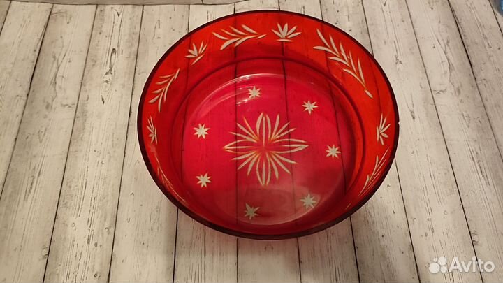 Блюдо Цветное Стекло СССР