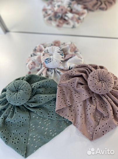 Шапка тюрбан для девочки разные цвета