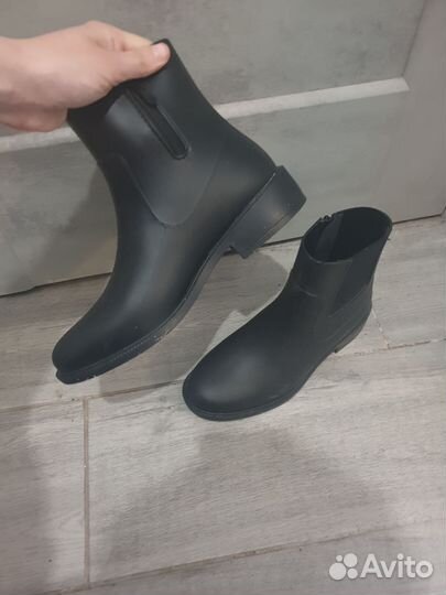 Челси кожа м резиновые сапоги 38