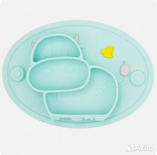 Силиконовая тарелка поднос на присоске