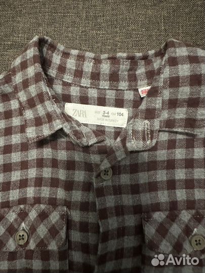 Рубашка zara 3-4 года 104 см