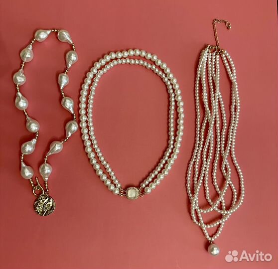 Колье чокер из жемчуга