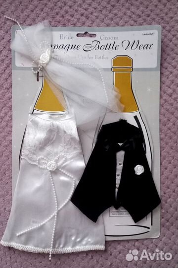 Свадебные украшения на бутылки