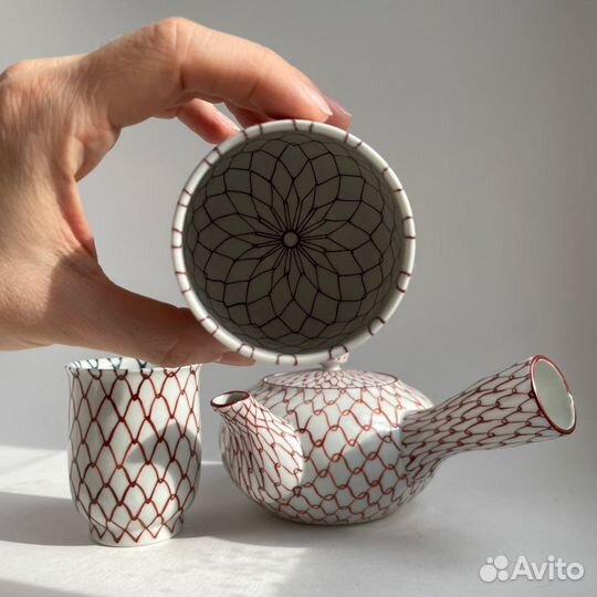 Чайник кюсу ручная роспись винтаж Япония