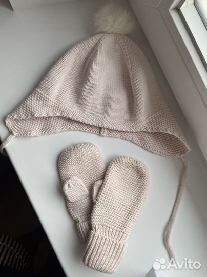 Шапка демисезонная для девочки комплект