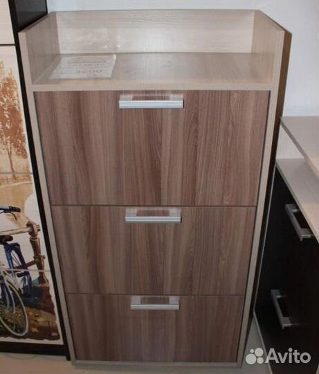 Обувница в прихожую Ясень шимо светлый/шимо тёмный