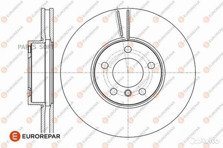 Eurorepar 1642759380 Диск тормозной BMW X5 E70/F15