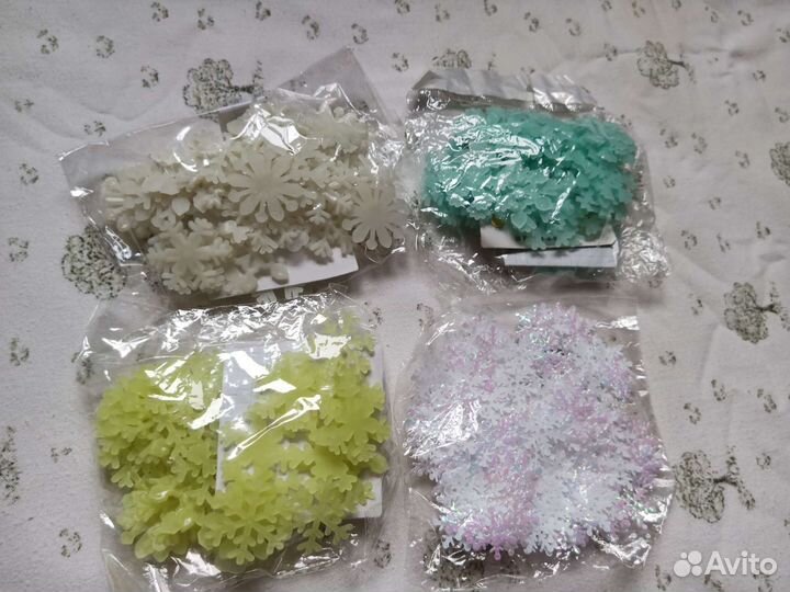 Светящиеся снежинки (неоновые)