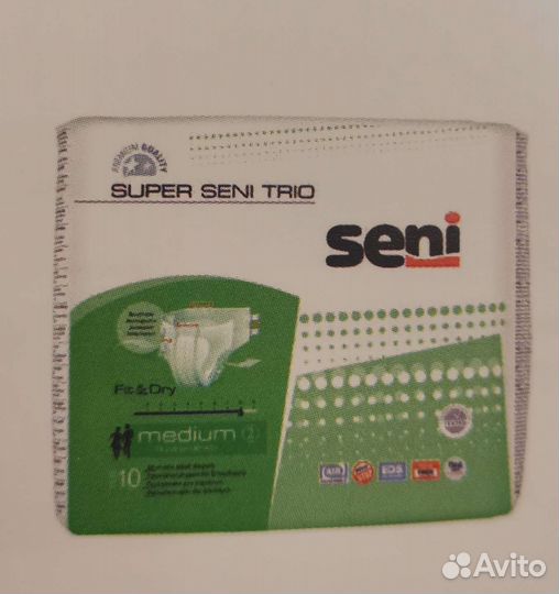 Памперсы для взрослых super seni 1,2,3 размер