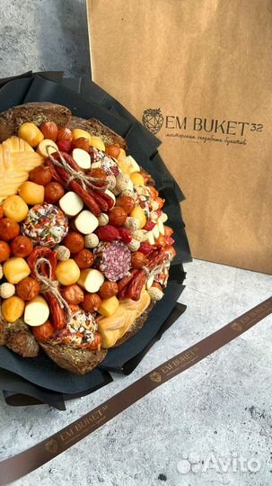 Мужские букеты из сыра/колбасы/рыбы/съедобные