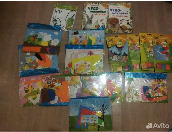 Развивающ книги,рисование песком,аппликац, наклейк