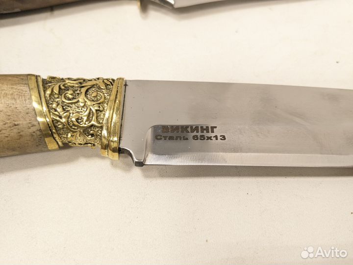 Нож с гардой в чехле. сталь 65 х 13. или х-12 мф