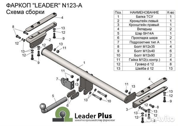 Фаркоп Ниссан (Nissan) Patrol GR (Y61) 1997-2010