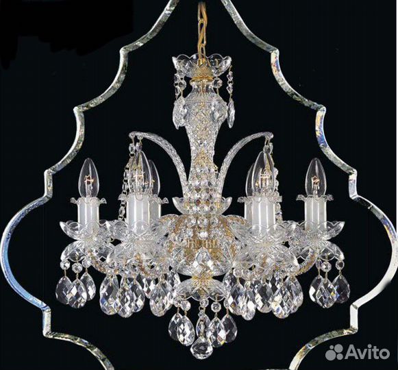 Чехия хрусталь 6 ламп люстра