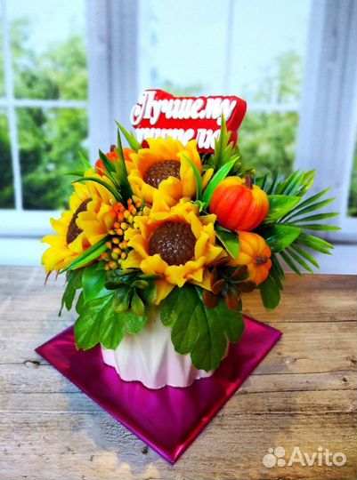 Букет для учителя из мыла ручной работы