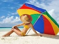 Зонт пляжный с регулируемым углом наклона