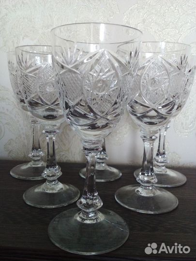 Фужеры хрустальные цветные Rona Ромбы Красный май