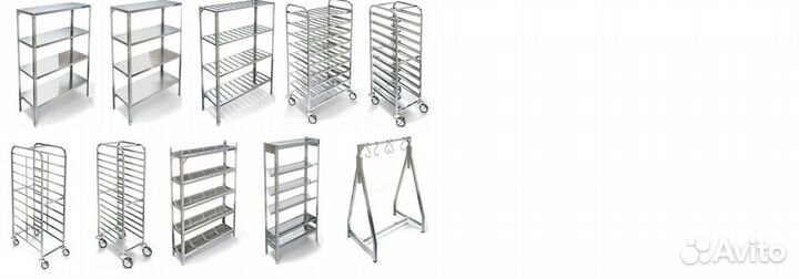 Стеллажи кухонные нержавейка новые