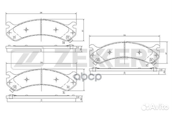 Колодки торм. диск. передн. Cadillac DTS 10- bs