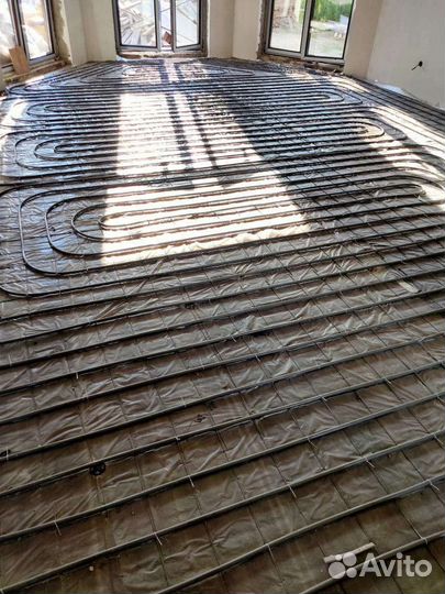 Водяной теплый пол, системы отопления, водоснабжен