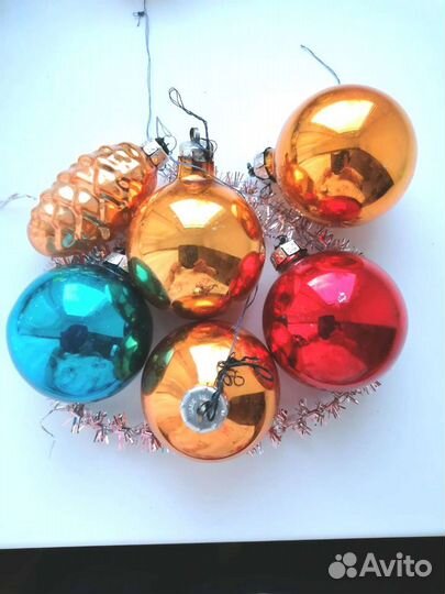 Елочные игрушки СССР вата прищепка