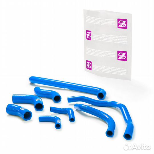 Патрубок двигателя для ваз 21213 синий силикон PRO