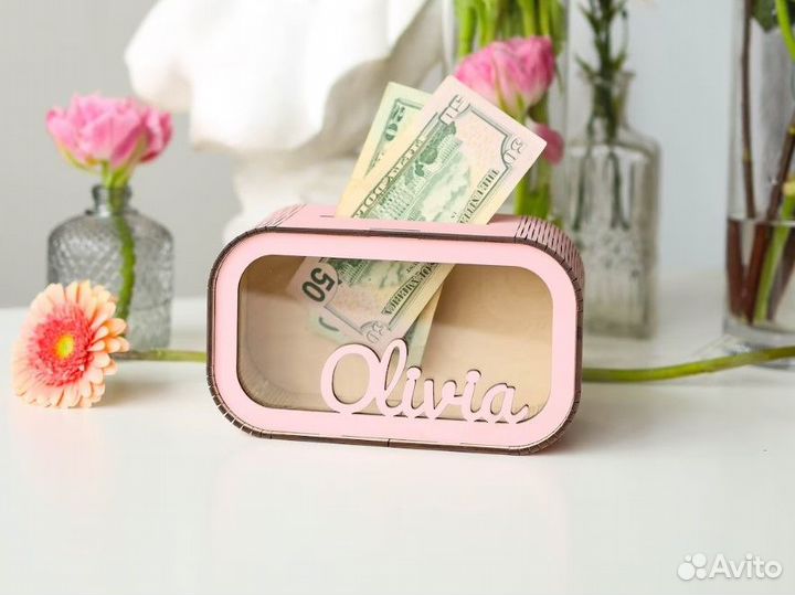 Копилка из дерева для чаевых свадебная казна