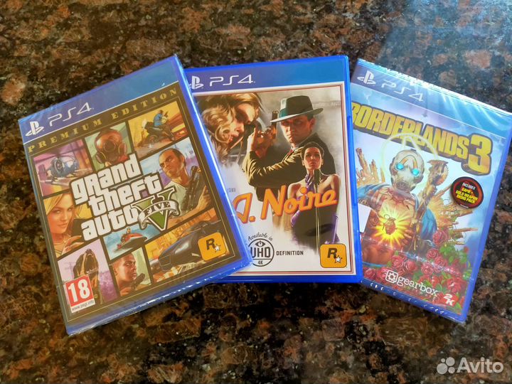 Игры ps4 GTA5,L.A.Noire,Borderlands 3