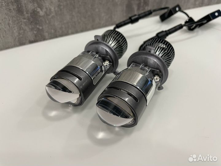 Led лампы с линзой H4 Самые мощные M01K