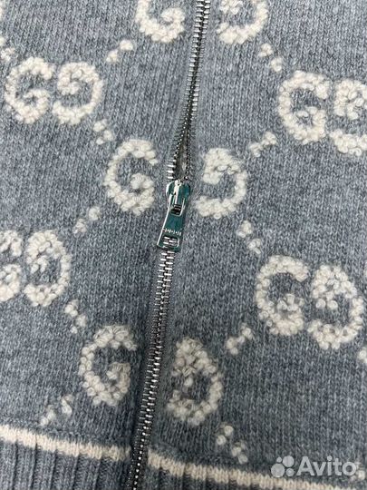 Шерстяное зип худи Gucci GG Monogram (New)