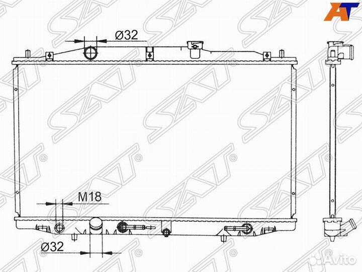 Радиатор honda inspire 03-07/accord 03-07 (USA)