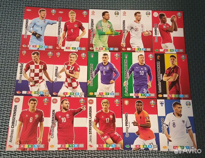 Карточки Adrenalyn XL panini euro 2020