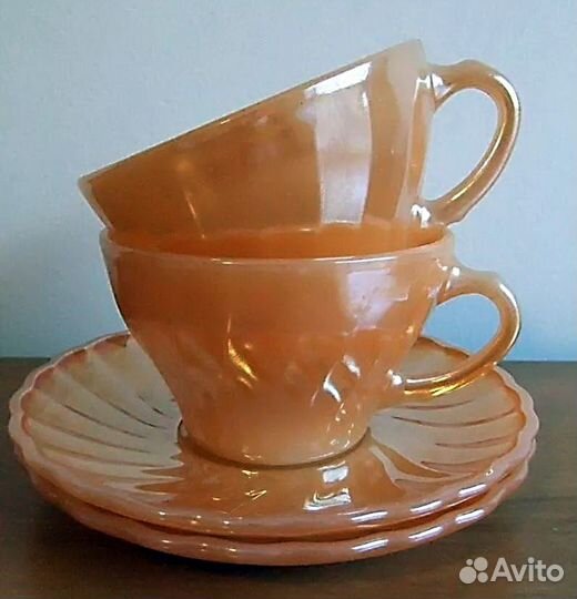 Винтажный кофейный сервиз Anchor Hocking. США