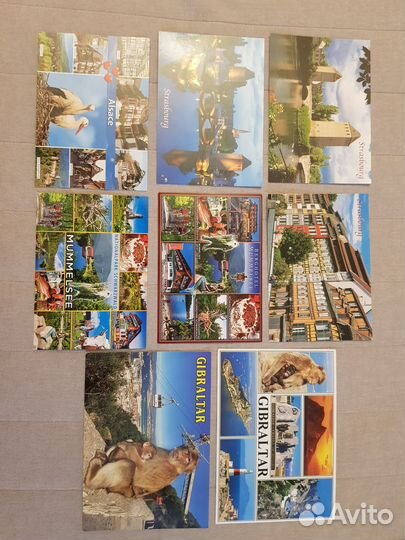 Открытки разных Стран Мира, 8шт
