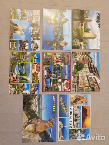 Открытки разных Стран Мира, 8шт