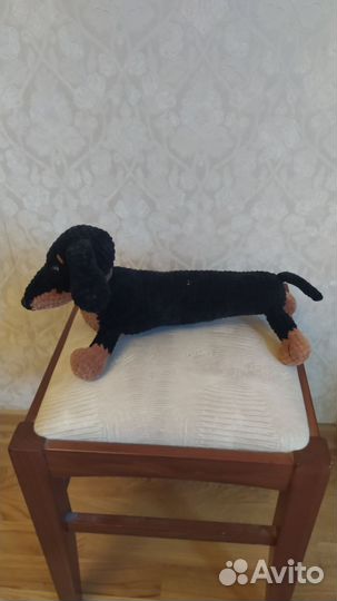 Вязаная игрушка,такса