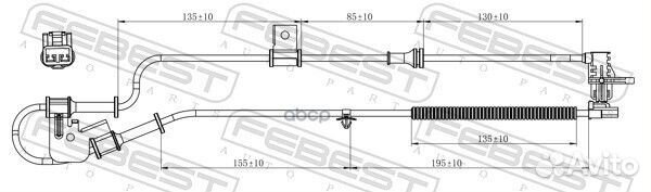 Датчик ABS передний левый 12606001 Febest