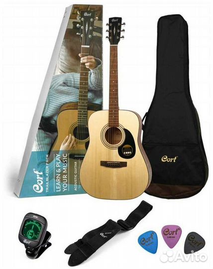 Гитара новая Cort + чехол, ремень, тюнер, медиатор