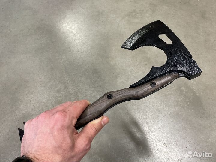 Топор Сварог черный с кожаным чехлом