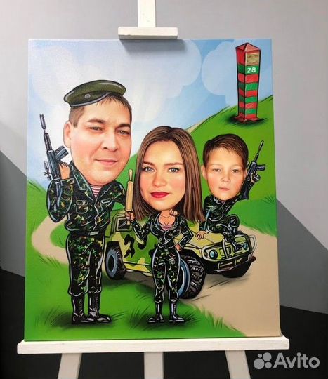 Шарж от художника - смешной подарок на др