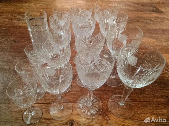 Хрустальные бокалы, рюмки СССР