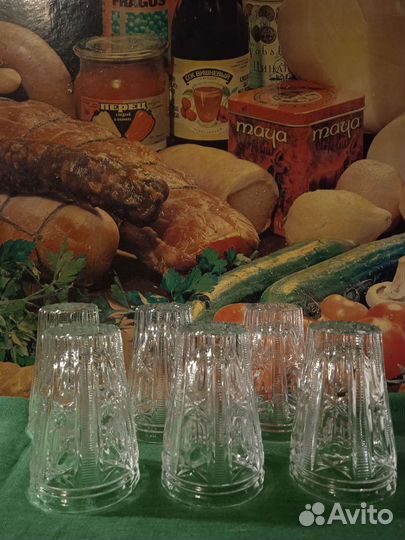 Хрустальные стопки стаканы времён СССР