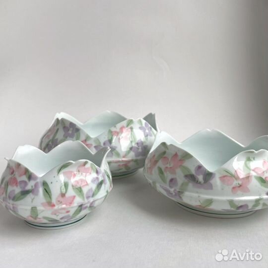 Набор мисок салатниц фарфор Arita винтаж Япония