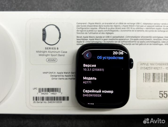 Apple Watch 8 45mm 100% аккумулятор