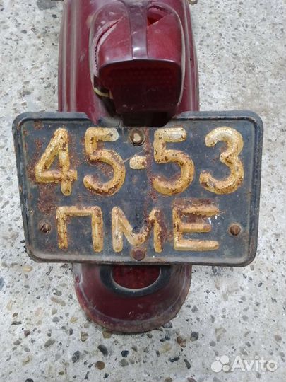 Номер старого образца на мотоцикл