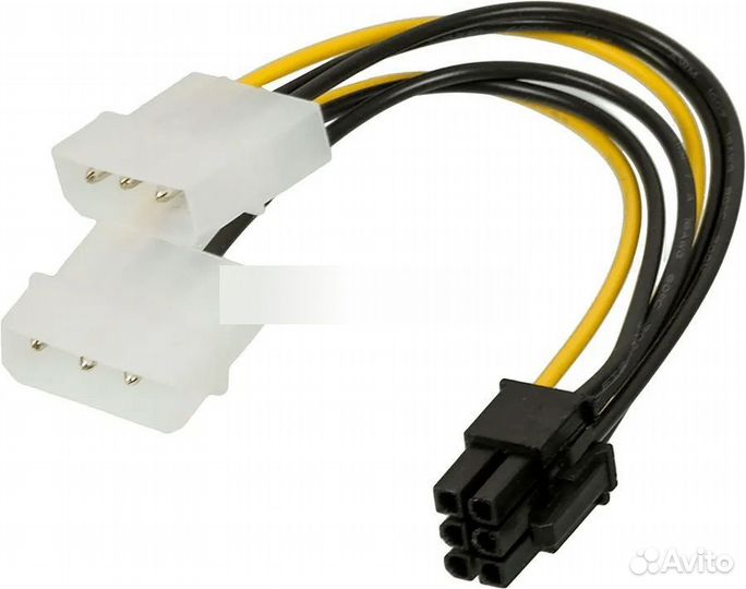 Кабель питания Ningbo RTL-C32 PCI-E 6pin/2xMolex