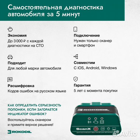 Автосканер Rokodil Scan